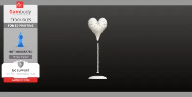 Valentine's Rose Stem Heart