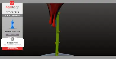 Valentine's Rose Stem Heart