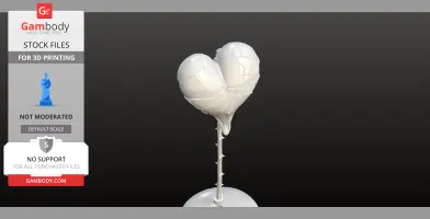 Valentine's Rose Stem Heart