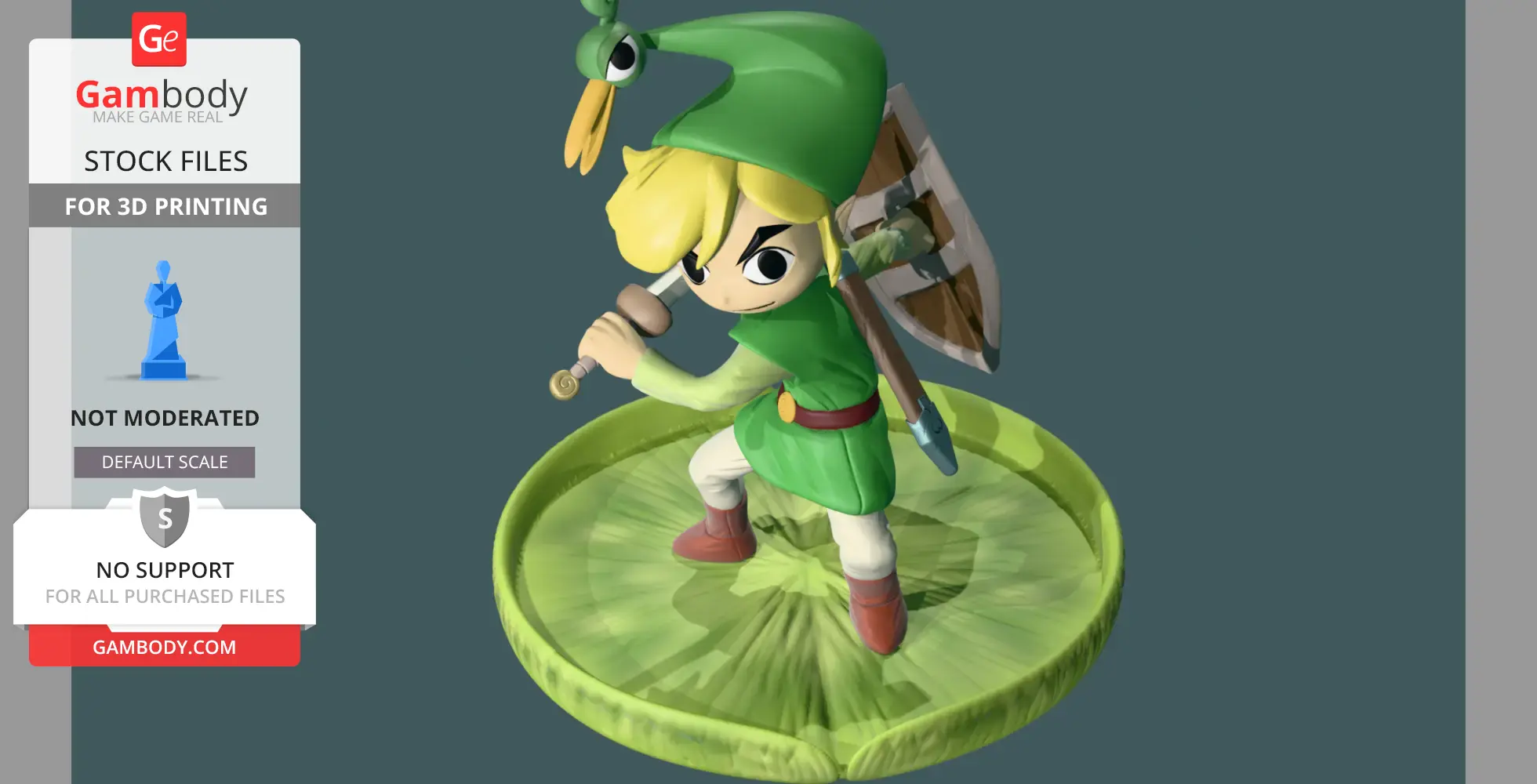 Toon Link Minish cap - STL files for 3D Printing | Gambody Stock