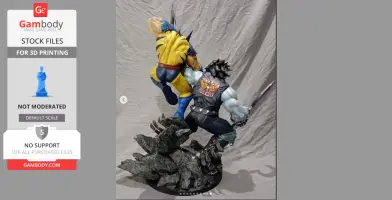 Lobo Vs Wolverine Crossover STL files - 3D printing collectibles fanarts by CG Pyro
