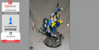 Lobo Vs Wolverine Crossover STL files - 3D printing collectibles fanarts by CG Pyro