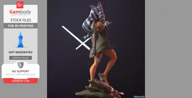 Ahsoka Tano from Star Wars 3D Print Files STLs