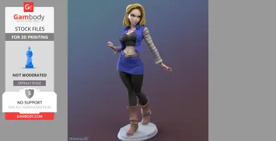 Android 18 from Dragonball Z 3D Print Files STLs