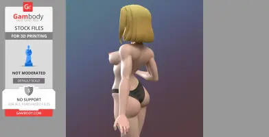 Android 18 from Dragonball Z 3D Print Files STLs
