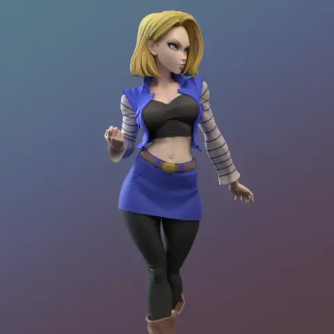 Android 18 from Dragonball Z 3D Print Files STLs