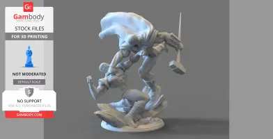 Iron Man Vs Steel Crossover Diorama 3D fanart by CG Pyro - STL Files