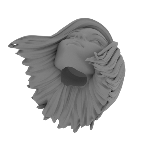 Super Girl_HEAD_CAPE.stl