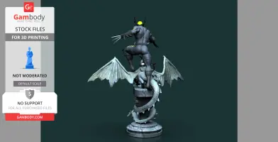 Dark Claw Batman Wolverine Amalgam comics fanarts STL files 3d printing by CG Pyro