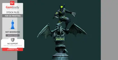 Dark Claw Batman Wolverine Amalgam comics fanarts STL files 3d printing by CG Pyro