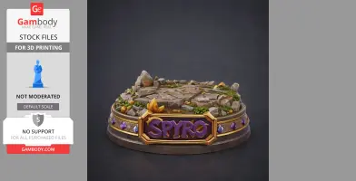 Spyro the Dragon – Figurine 3D + Socle Diorama