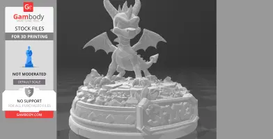 Spyro the Dragon – Figurine 3D + Socle Diorama