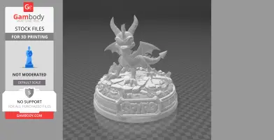 Spyro the Dragon – Figurine 3D + Socle Diorama