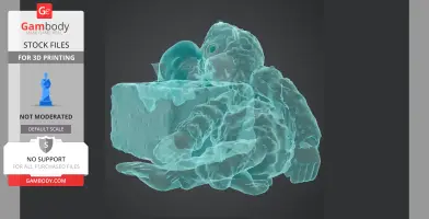 Sleeping Baby Monkey Punch with Toy