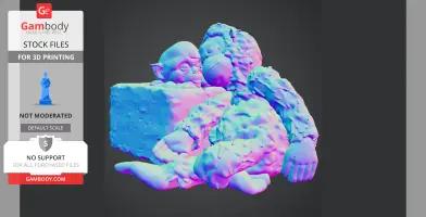 Sleeping Baby Monkey Punch with Toy