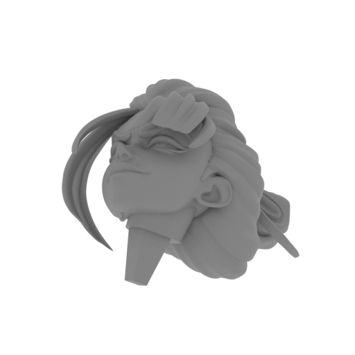 U_Azula_Head_Crazy.stl