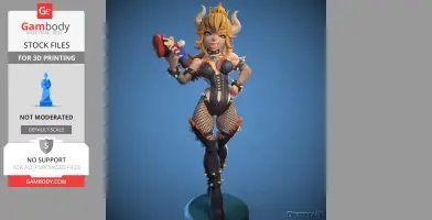 Bowsette from Mario 3D Print Files STLs