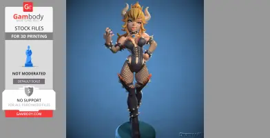 Bowsette from Mario 3D Print Files STLs