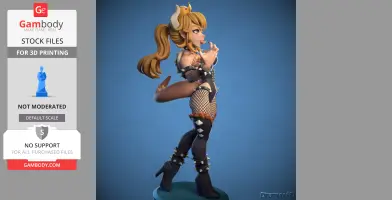 Bowsette from Mario 3D Print Files STLs