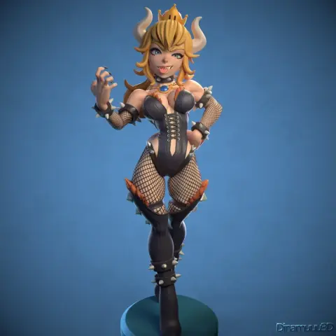 Bowsette from Mario 3D Print Files STLs