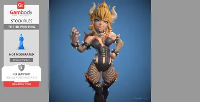Bowsette from Mario 3D Print Files STLs