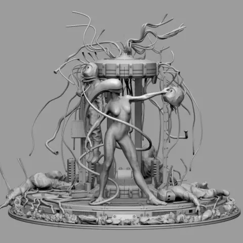 Alien Xhenomorph Incubator Breach – Bio-Genesis Cataclysm Diorama