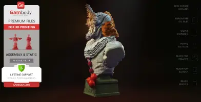 Pennywise Deadlights Bust 3D Printer Files | Assembly