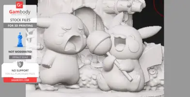 diorama Pokemon - Pikachu