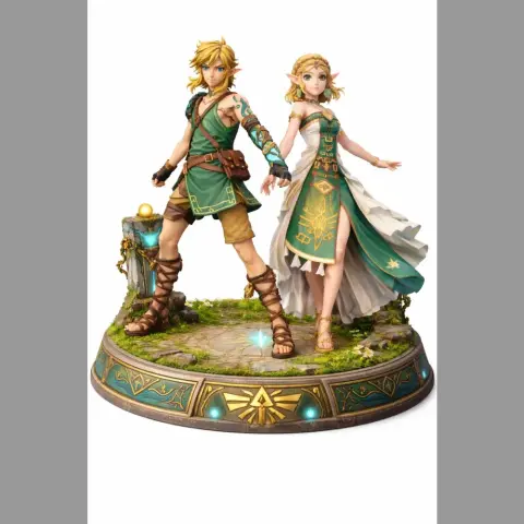 Diorama Link & Zelda – L’Éveil de la Triforce