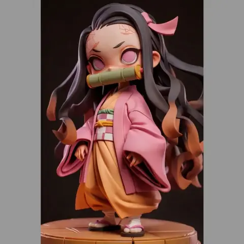 Nezuko Chibi – Figurine Fanart 3D