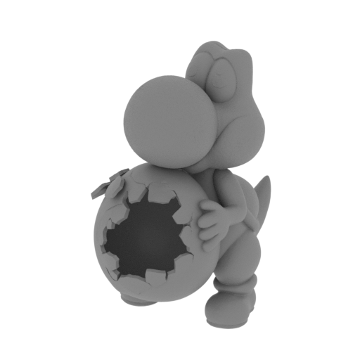 SMG Yoshi Popcorn Bucket Cracked v2.stl