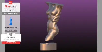 Sculpted Perfect female bust with loose base