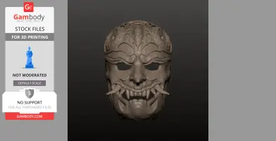 Oni Demon Mask – Full Wearable Oni Mask STL
