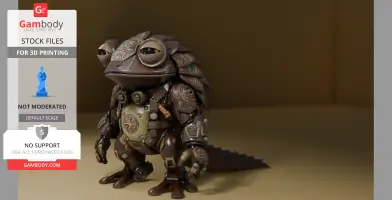 Ancient Guardian: Steampunk Tribal Frog | High-Detail 3D Printable Miniature