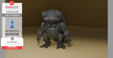 Ancient Guardian: Steampunk Tribal Frog | High-Detail 3D Printable Miniature