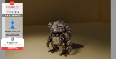 Ancient Guardian: Steampunk Tribal Frog | High-Detail 3D Printable Miniature