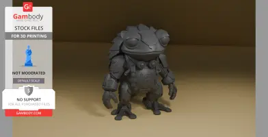 Ancient Guardian: Steampunk Tribal Frog | High-Detail 3D Printable Miniature