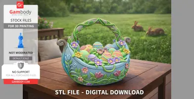 Easter Boat Basket STL File – Fantasy Easter Egg Basket