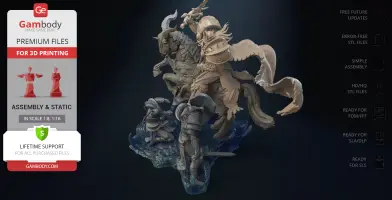 Lich King on Horse 3D Printer Files | Assembly