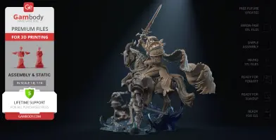 Lich King on Horse 3D Printer Files | Assembly