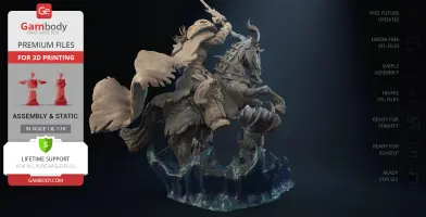 Lich King on Horse 3D Printer Files | Assembly