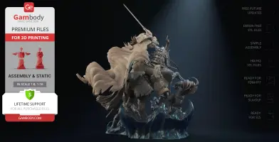 Lich King on Horse 3D Printer Files | Assembly