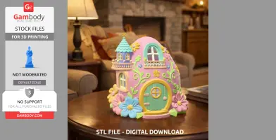 Fantasy Egg Fairy House STL File 3D Printable