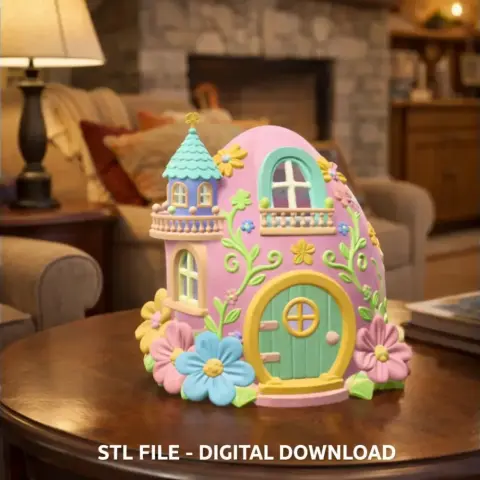 Fantasy Egg Fairy House STL File 3D Printable