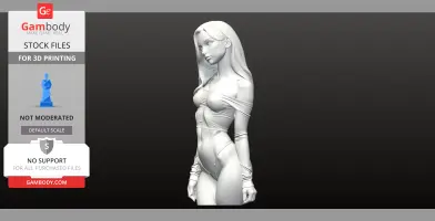 Single Rose Vase Bust Statue (and display model)