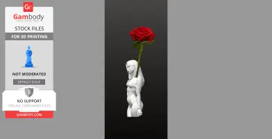 Single Rose Vase Bust Statue (and display model)