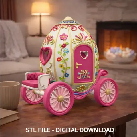 Royal Fantasy Egg Carriage – STL File 3D Printable