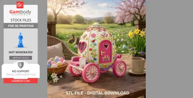 Royal Fantasy Egg Carriage – STL File 3D Printable