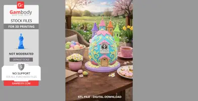 Fantasy Egg Castle House - STL File 3D Printable