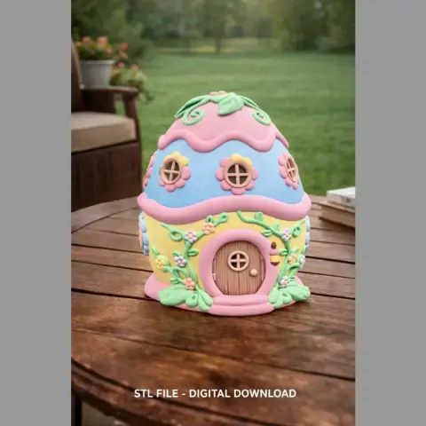 Cute Fantasy Egg House - STL File